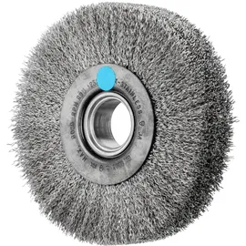 pferd tools Rundbürste breit ungezopft RBU Ø125x28xvariable Bohrung Edelstahl-Draht-Ø0,30 Schleifbock