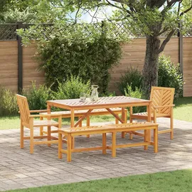 vidaXL 5-teilige Garten-Essgruppe aus massivem Akazienholz