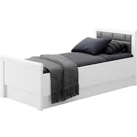 Priess Einzelbett PRIESS "Arnsberg", weiß (lichtweiß, anthrazit), B:108cm L:208cm,