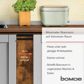 bomoe Nischenregal 15cm Breit Hylla 79x50cm, Schwarz