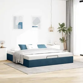 vidaXL Ottoman-Bett 160 x 200 cm Dunkelblau