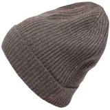 Zwillingsherz Strickmütze Zwillingsherz Damen Mütze Beanie aus 100 % Kaschmir Breiter Umschlag braun