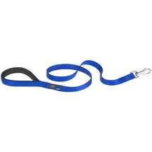 Ferplast Guinzaglio per Cani DAYTONA, Guinzaglio per Cani Taglia Piccola in Nylon, 120 cm, con Comoda Impugnatura Imbottita e Moschettone in Metallo. Blu