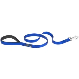 Ferplast Guinzaglio per Cani DAYTONA, Guinzaglio per Cani Taglia Piccola in Nylon, 120 cm, con Comoda Impugnatura Imbottita e Moschettone in Metallo. Blu
