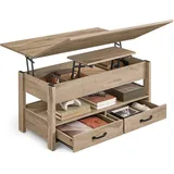 VASAGLE Couchtisch Kamelbraun Stahl 0 x 0 cm