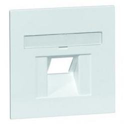 Peha Aura - Abdeckung UAE-Steckdose, alu, 1 Terminal, Beschriftungsfeld