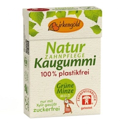 Birkengold Natur Kaugummi Grüne Minze (20St)