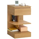 SoBuy Nachttisch mit Schublade Beistelltisch Nachtschrank Natur FBT49-N