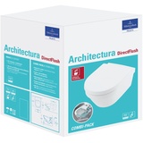 Villeroy & Boch Architectura Combi-Pack Wand-Tiefspül-WC offener Spülrand, DirectFlush L: 53 B: 37 cm weiß, mit CeramicPlus 4694HRR1