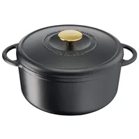 Tefal Pierre GagnNAIRE Heritage Bräter aus Stahlguss, rund, 21
