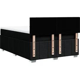 vidaXL Boxspringbett mit Matratze Schwarz 140x200 cm Stoff