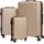 Relaxdays Kofferset 3-tlg. beige/schwarz
