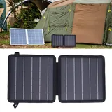 10-w-tragbares Solarladegerät Mit Monokristallinem Solarpanel, Usb-c- Und Usb-a-anschlüssen Für Handy, Tablet, Camping, Strand, Ip67