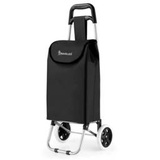 Cheffinger 27L Einkauf Trolley Einkaufswagen Shopping Trolley Tasche Aluminium Schwarz