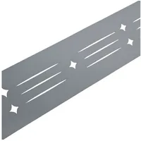 zaun|zu® Sichtschutzstreifen Dekor Starline 255 x 15 cm grau PVC 2 St.