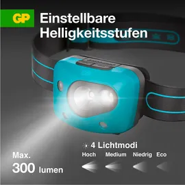 GP Discovery GPDISHLCH44BL058 LED Stirnlampe batteriebetrieben 300lm 36h GPDISHLCH44BL058