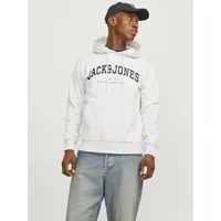 JACK & JONES Caleb Varsity Kapuzenpullover White Melange L