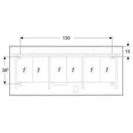 Geberit Option Plus 160x70cm, Alu elox., dir./ind. Beleucht.