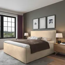 Halmon Schlafkomfort Betten Gent 180 x 200 cm H3 Beige