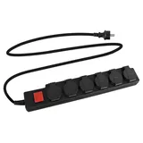Stagecaptain Steckdosenleiste 6-fach 1,5 m Schwarz