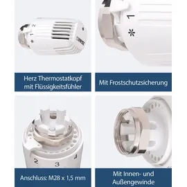 Herz Thermostatkopf M28 x 1,5 mm Heizkörperthermostat