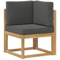 vidaXL Ecksofa Loungesofa Akazie weiß