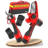 Akku Baumpflegeset Mini Hand Kettensäge Astschere 14 cm Schnittlänge 6m/s 0,8 kg