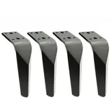 woplus 4 Stück Möbelfüße Metall – Modernes Design für Sofa, Schrank & Kommode – Schwarz Matt, Höhe 150 mm