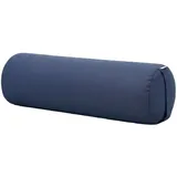 Yogistar Yogakissen Yoga-Bolster yin - rund - Samtosha - organic cotton, Hochwertiges Yoga-Bolster aus nachhaltigen Materialien blau
