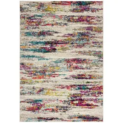 Pflegeleichter Designer-Teppich mit abstraktem Muster in Multicolor, strapazierfähig für viel genutzte Räume - `Blyth`. 160x230 cm | Kadima Design