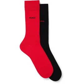 Hugo Herren Socken, mit Label-Detail im 2er-Pack, rot 43-46
