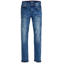 Regular-fit-Jeans S.OLIVER JUNIOR, Jungen, Gr. 164, N-Gr, blau, Obermaterial: 80% Baumwolle, 19% Polyester, 1% Elasthan, casual, regular fit, Jeans, mit authentischer Waschung