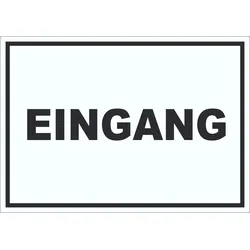 Eingang Aufkleber A8 (52x74mm)