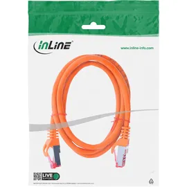 InLine Patchkabel, S/FTP (PiMf), Cat.6, 250MHz, PVC, Kupfer, orange,
