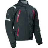 Dane Elling wasserdichte Motorrad Textiljacke, schwarz-rot, Größe 54 für Männer