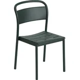 Muuto Linear Steel Gartenstuhl 55 x 60 x 80 cm dunkelgrün