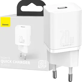 Baseus Super Si 1C Schnellladegerät USB Typ C 20 W Power Delivery Weiß