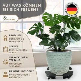 ttl home VERSO Pflanzenroller Ø 38-50 cm schwarz