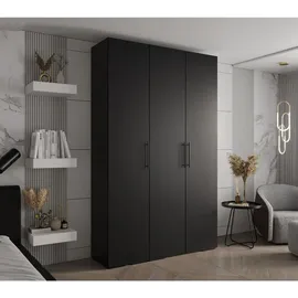abiks möbel Drehtürenschrank INOVA 150 x 236,7 x 47 cm Schwarz