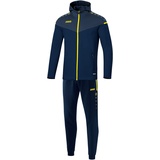 Jako Kinder Trainingsanzug Polyester Champ 2.0 mit Kapuze, marine/darkblue/neongelb, 152, M9420