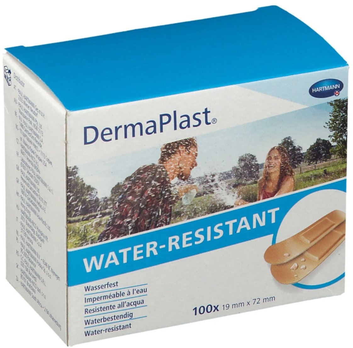 HartMänner DermaPlast® Water-Resistant Pflasterstrips 19 x 72 mm Pflaster 100 St