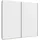 Die Möbelfundgrube Schwebetürenschrank 220 x 210,5 x 61,2 cm Weiß