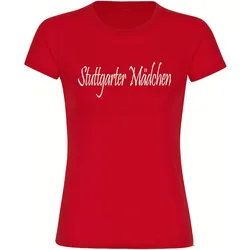 multifanshop Kinder T-Shirt - Stuttgart - Stuttgarter Mädchen - Druck weiß - Kind