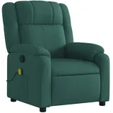 vidaXL Massagesessel Dunkelgrün Polyester 50 x 99 x 50 cm Grün mit Fernbedienung
