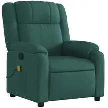 vidaXL Massagesessel Dunkelgrün Polyester 50 x 99 x 50 cm Grün mit Fernbedienung
