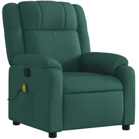 vidaXL Massagesessel Dunkelgrün Polyester 50 x 99 x 50 cm Grün mit Fernbedienung