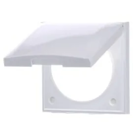 Berker Rahmen mit Klappdeckel polarweiß glänzend