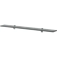 vidaXL Wand Regal Glasregal Glasboden Glasablage Badregal Schwarz 90x10 cm 8 mm