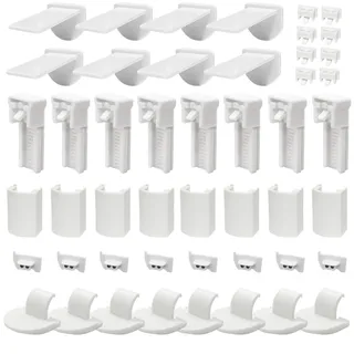 Plissee Ersatzteile Klemmträger 8er Set Ancable Klemmfix Halterung Plissee Halterung Ersatzteile für Plissee ohne Bohren Plissee Halterung ohne Bohren mit 8 Stück 2.5 mm Stopfen
