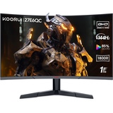 KOORUI Gaming Monitor 27 Zoll, 1800R Fläche Bildschirm 2560X1440 (QHD), 144HZ 1ms Mornitor, DCI-P3 85%, Ultradünne Blende, Einstellbare Neigung, Unterstützt HDMI/DP